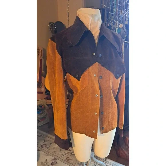 Vintage Women's Leather Suede Jacket By ANTLER Sportswear Size 36" Bust - Picture 10 of 12